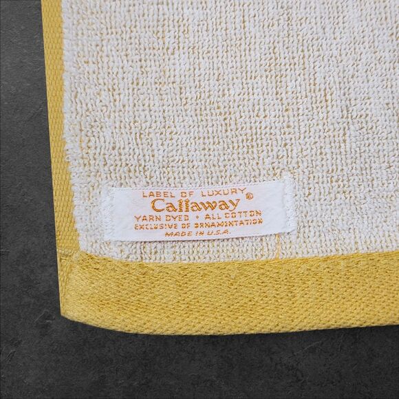 Vintage Callaway Rose Floral Towel 42x24 Yellow Orange Pink Cotton USA - Picture 4 of 7